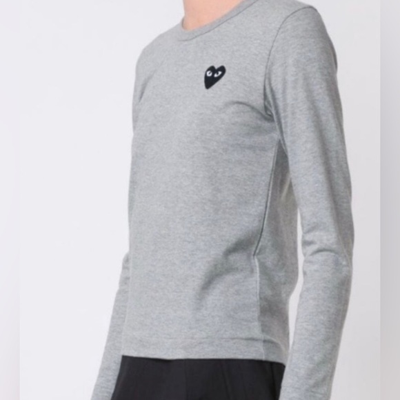 Comme des Garcons PLAY Tops - Comme des Garçons Play Long Sleeved Grey Top, XS-S